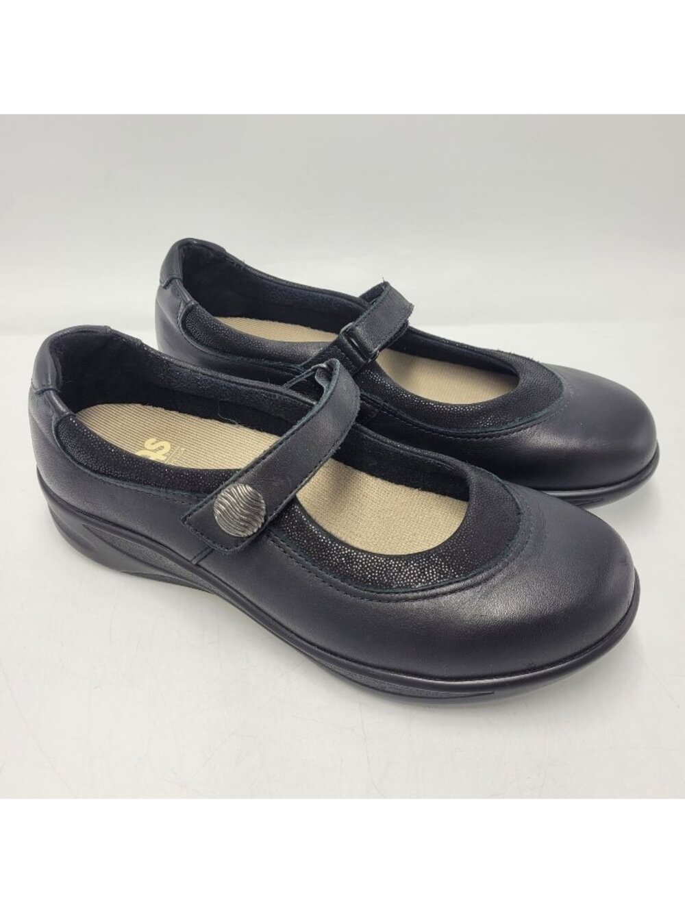 San Antonio Shoe Company SAS Step Out Mary Jane Flats Womens 8.5 M Hook Loop EUC